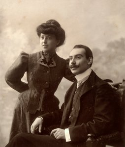 Alfredo Trombetta con sua moglie