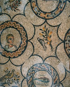 (dettaglio) Pavimento della Basilica paleocristiana di Aquileia, Udine