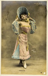 Cartolina: Moulin Rouge - Ritratto di Mariette, artista di music hall