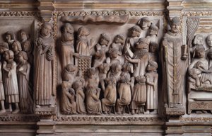 Il miracolo della nuvola, scultura in marmo bianco, 1336-1339, di Giovanni di Balduccio da Giovanni Balduccio