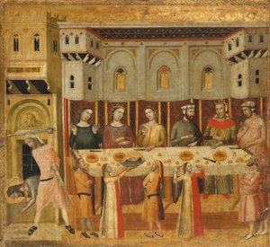 La festa di Erode e la decapitazione del Battista, ca. 1330-35 da Giovanni Baronzio