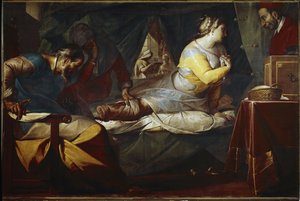 Quadroni di San Carlo: episodio della vita di San Carlo Borromeo: il miracolo di Aurelia degli Angeli da Giovanni Battista  Crespi