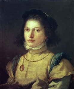 Una ragazza in costume da paggio del XVI secolo