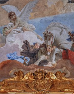 Palazzo Clerici, la Galleria degli Arazzi o la Sala del Tiepolo: "La quadriga del Sole illumina il mondo", (dettaglio)