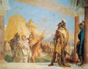 Euribate e Taltibio che conducono Briseide ad Agamennone da Giovanni Battista Tiepolo