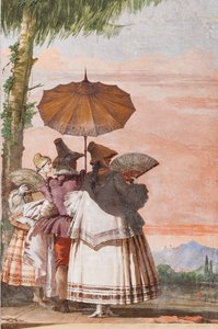Alloggi per ospiti, la stanza delle false architetture gotiche: "Una passeggiata estiva" da Giovanni Battista Tiepolo