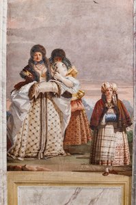 Alloggi per ospiti, stanza delle false architetture gotiche: "Una passeggiata invernale" da Giovanni Battista Tiepolo