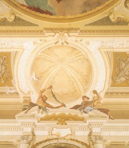 Dettaglio di affreschi sul soffitto della sala da ballo, Villa Pisani, Stra, Venezia da Giovanni Battista Tiepolo