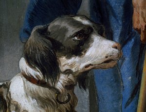 Cane Argo, (dettaglio) da un affresco di Giovanni Battista Tiepolo (1696-1770) da Giovanni Battista Tiepolo