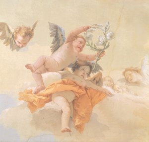 Gloria degli angeli, di Giovanni Battista Tiepolo, affresco (dettaglio), Oratorio della Purità, Udine da Giovanni Battista Tiepolo