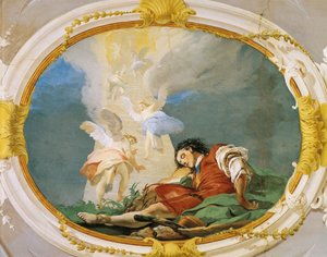 Il sogno di Giacobbe, di Giovanni Battista Tiepolo, affresco, Palazzo Patriarcale, Sala degli Ospiti, Udine da Giovanni Battista Tiepolo