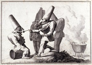 Il gruppo di Pulcinella. Disegno a penna e lavaggio su segno a matita di Giovanni Battista Tiepolo da Giovanni Battista Tiepolo