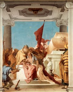 Il sacrificio di Ifigenia, (dettaglio), Sala di Ifigenia, Villa Valmarana 