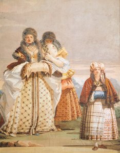 Passeggiata invernale (dettaglio) da Giovanni Battista Tiepolo