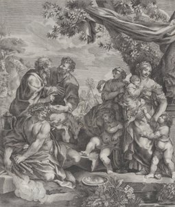 Scena allegorica con agnello sacrificale, 1640-70 da Giovanni Battista Bonacina