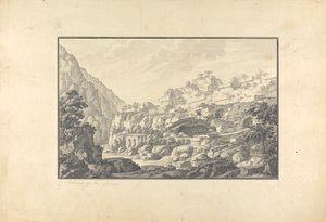 Veduta della sorgente del fiume Lycus (Nahr el-Kelb) da Giovanni Battista Borra