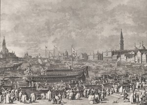 Tavola 5: Il Doge nel Bucintoro che parte per il Porto di Lido il giorno dell
