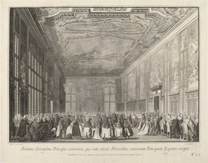 Il Doge Intrattiene Ambasciatori Stranieri a un Banchetto da Giovanni Battista Brustolon after Canaletto