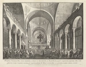 Il nuovo Doge eletto presentato al popolo in San Marco