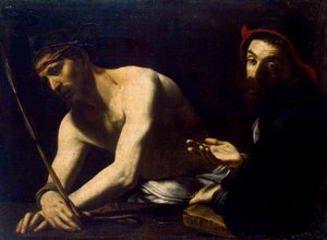 Cristo e Caifa, 1615-1620 da Giovanni Battista Caracciolo