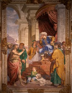 Giovanni Battista che rimprovera Erode Antipa da Giovanni Battista Carlone