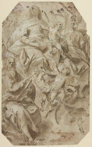 Madonna con Bambino e Santi da Giovanni Battista Carlone