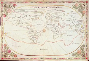 Mappa del mondo da Giovanni Battista Cavallini