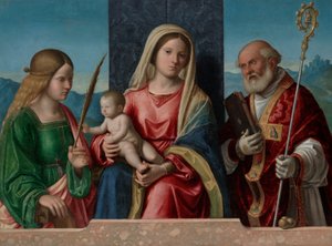 Vergine e Bambino con i santi Caterina e Nicola da Giovanni Battista Cima da Conegliano