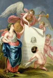 Studio allegorico per una stampa commemorativa di Handel da Giovanni Battista Cipriani