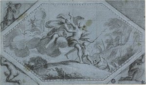 Decorazione del soffitto con Venere e Adone da Giovanni Battista Cipriani