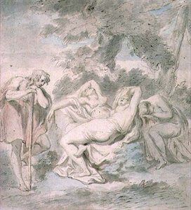 Cimone e Ifigenia: con due ancelle in un paesaggio da Giovanni Battista Cipriani