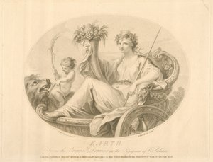Terra, inciso da Francescco Bartolozzi (1727-1815) pubblicato a Londra, 1803