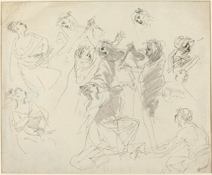 Studi di figure (recto) da Giovanni Battista Cipriani