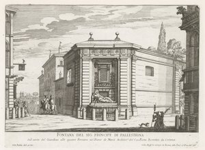 Fontana di Diana delle Quattro Fontane a Roma da Giovanni Battista Falda