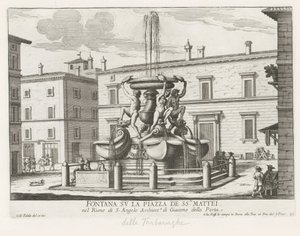 Fontana delle Tartarughe a Piazza Mattei a Roma da Giovanni Battista Falda