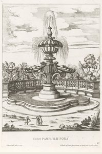 Fontana nei giardini di Villa Doria Pamphilj a Roma da Giovanni Battista Falda