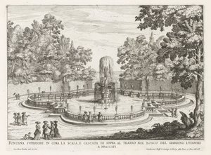Fontana nei giardini di Villa Torlonia a Frascati da Giovanni Battista Falda