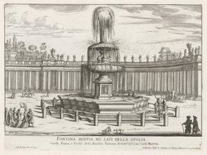 Fontana in Piazza San Pietro in Vaticano da Giovanni Battista Falda