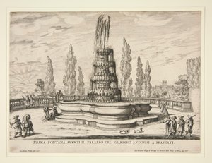 Fontana nei giardini del Palazzo Ludovisi a Frascati da Giovanni Battista Falda