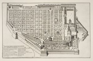 Giardino Papale e Palazzo del Quirinale, da Il Nuovo Teatro della Fabriche et Edifici in Prospettiva di Roma Moderna