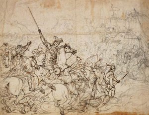 Scena di battaglia con elefanti e orientali da Giovanni Battista Foggini
