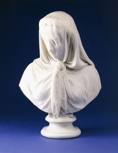 Busto in marmo di una donna velata, 1867 da Giovanni Battista Lombardi