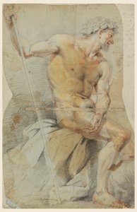 Studio di un uomo anziano nudo, Bacco o uno dei suoi compagni da Giovanni Battista Merano