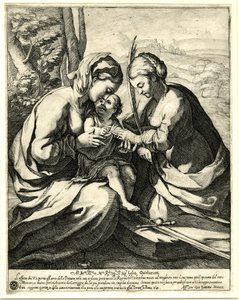 Giovanni Battista Mercati - Il matrimonio mistico di Santa Caterina, al cui dito Cristo pone l