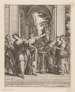 Santa Viviana rifiuta di sacrificare agli dei pagani da Giovanni Battista Mercati