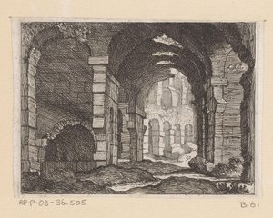 Rovine del Colosseo a Roma da Giovanni Battista Mercati