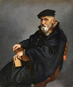 Italian: Ritratto di vecchio seduto Portrait of a seated Old Man da Giovanni Battista Moroni