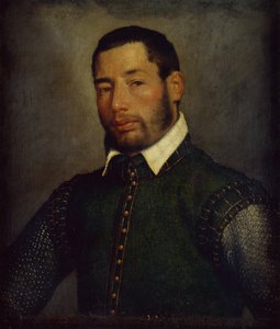 Ritratto di un gentiluomo in un doppietto verde e camicia di maglia, c.1565 da Giovanni Battista Moroni