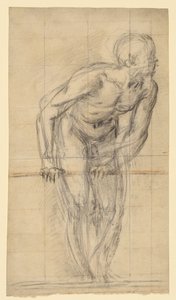 A Standing Male Nude (recto); A Standing Male Nude (verso) da Giovanni Battista Naldini