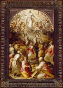 Cristo in gloria con Sante Agnese ed Elena, XVI secolo da Giovanni Battista Naldini